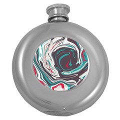 Vector Vivid Marble Pattern 1 Round Hip Flask (5 Oz)