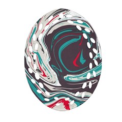 Vector Vivid Marble Pattern 1 Ornament (oval Filigree) by goljakoff