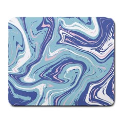 Blue Vivid Marble Pattern Large Mousepads by goljakoff