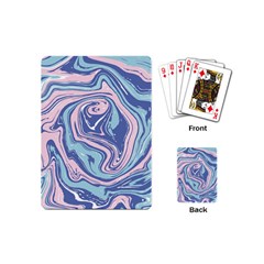 Blue Vivid Marble Pattern 10 Playing Cards Single Design (mini) by goljakoff