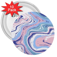 Rose And Blue Vivid Marble Pattern 11 3  Buttons (10 Pack)  by goljakoff