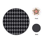 Black Diamonds Playing Cards Single Design (Round) Front