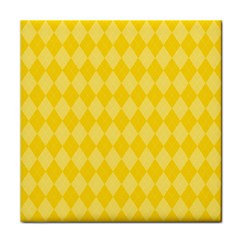 Yellow Diamonds Face Towel by ArtsyWishy