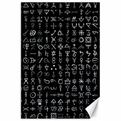 Alchemical Symbols - Collected Inverted Canvas 20  X 30 