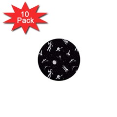 Space Love 1  Mini Buttons (10 Pack)  by designsbymallika