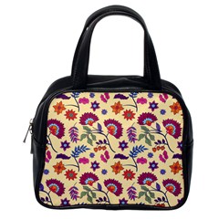 Pretty Ethnic Flowers Classic Handbag (one Side) by designsbymallika