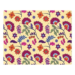 Pretty Ethnic Flowers Double Sided Flano Blanket (large)  by designsbymallika