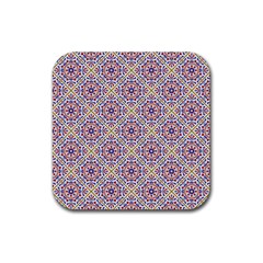 Antique Tile Pattern Rubber Coaster (square) 