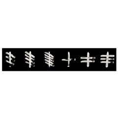 Ogham Rune Set Complete Inverted Small Flano Scarf by WetdryvacsLair