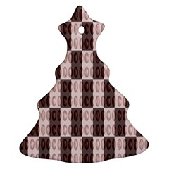 Rosegold Beads Chessboard Christmas Tree Ornament (two Sides)