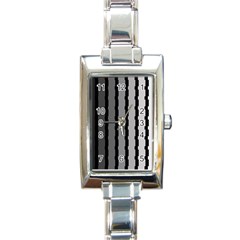 Nine Bar Monochrome Fade Squared Pulled Rectangle Italian Charm Watch by WetdryvacsLair