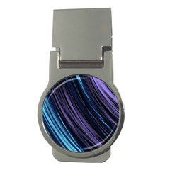 Blue And Purple Stripes Money Clips (round)  by Dazzleway