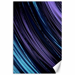 Blue And Purple Stripes Canvas 24  X 36  by Dazzleway