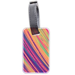 Colorful Stripes Luggage Tag (two Sides) by Dazzleway