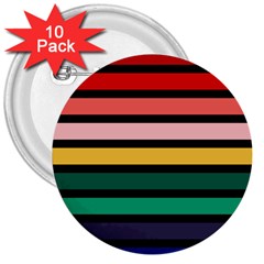 Nine 9 Bar Rainbow 3  Buttons (10 Pack)  by WetdryvacsLair