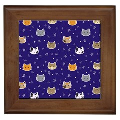 Multi Cats Framed Tile