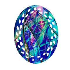 Title Wave, Blue, Crashing, Wave, Natuere, Abstact, File Img 20201219 024243 200 Ornament (oval Filigree) by ScottFreeArt