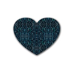 Fancy Stone Mosaic Print Pattern Heart Coaster (4 Pack)  by dflcprintsclothing
