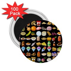 Glitch Glitchen Food Pattern Two 2 25  Magnets (100 Pack)  by WetdryvacsLair