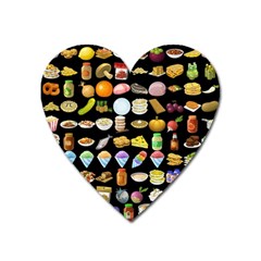 Glitch Glitchen Food Pattern Two Heart Magnet by WetdryvacsLair