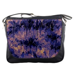 Purple And Yellow Abstract Messenger Bag by Dazzleway