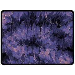 Purple And Yellow Abstract Double Sided Fleece Blanket (large) by Dazzleway