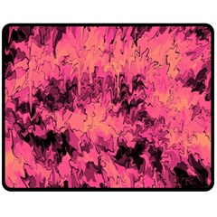 Pink Abstract Double Sided Fleece Blanket (medium) 