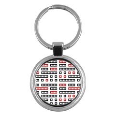 Geometric Sequence Print Pattern Design Key Chain (round) by dflcprintsclothing
