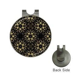 Black And Gold Pattern Hat Clips With Golf Markers