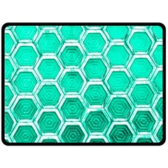 Hexagon Windows Double Sided Fleece Blanket (large)  by essentialimage