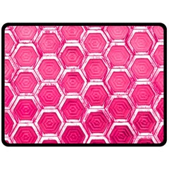 Hexagon Windows Fleece Blanket (large)  by essentialimage