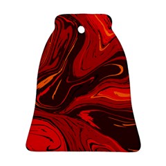 Red Vivid Marble Pattern Ornament (bell) by goljakoff