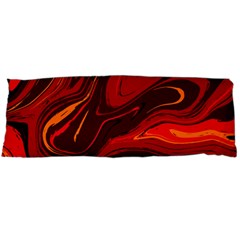 Red Vivid Marble Pattern Body Pillow Case (dakimakura) by goljakoff