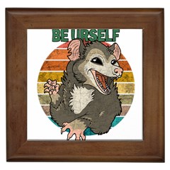 Possum - Be Urself Framed Tile by Valentinaart