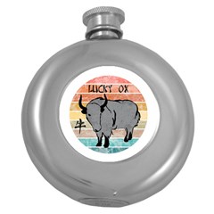 Chinese New Year ¨c Year Of The Ox Round Hip Flask (5 Oz) by Valentinaart