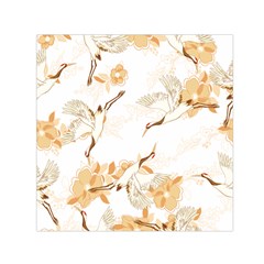 Birds And Flowers  Small Satin Scarf (square) by Sobalvarro