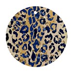 Leopard skin  Round Ornament (Two Sides) Back