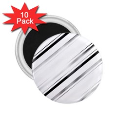 High Contrast Minimalist Black And White Modern Abstract Linear Geometric Style Design 2 25  Magnets (10 Pack)  by dflcprintsclothing