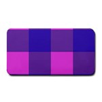 Blue And Pink Buffalo Plaid Check Squares Pattern Medium Bar Mats