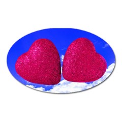 Two Hearts Oval Magnet by essentialimage