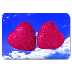 Two Hearts Large Doormat  by essentialimage