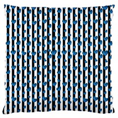Blue Hearts Standard Flano Cushion Case (one Side) by designsbymallika