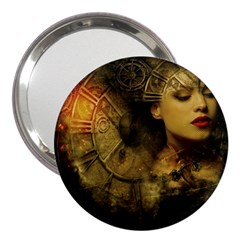 Surreal Steampunk Queen From Fonebook 3  Handbag Mirrors by 2853937
