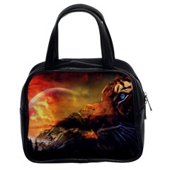 Tiger King In A Fantastic Landscape From Fonebook Classic Handbag (two Sides) by 2853937