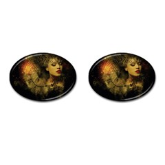 Surreal Steampunk Queen From Fonebook Cufflinks (oval) by 2853937