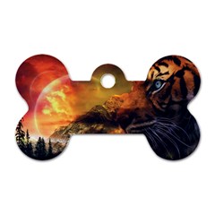 Tiger King In A Fantastic Landscape From Fonebook Dog Tag Bone (two Sides) by 2853937