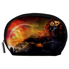 Tiger King In A Fantastic Landscape From Fonebook Accessory Pouch (large) by 2853937