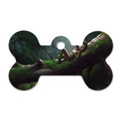 Wooden Child Resting On A Tree From Fonebook Dog Tag Bone (two Sides) by 2853937