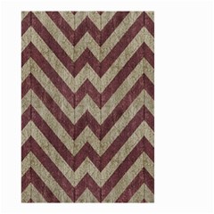 Vintage Grunge Geometric Chevron Pattern Small Garden Flag (two Sides) by dflcprintsclothing