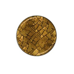 Golden Mosaic Texture Print Hat Clip Ball Marker (4 Pack) by dflcprintsclothing